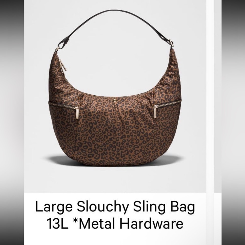 NWT Large slouchy sling bag 13 L Metal Hardware